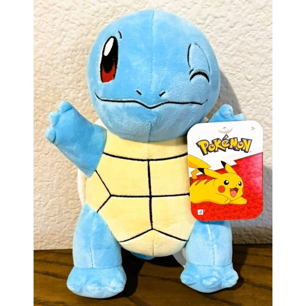 Pokemon Squirtle 8" Plush Jazwares Winking Blue Stuffed Animal Toy NWT SAME DAY